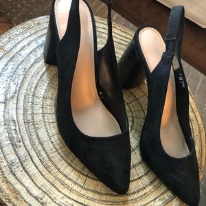 Black Slingback Heel